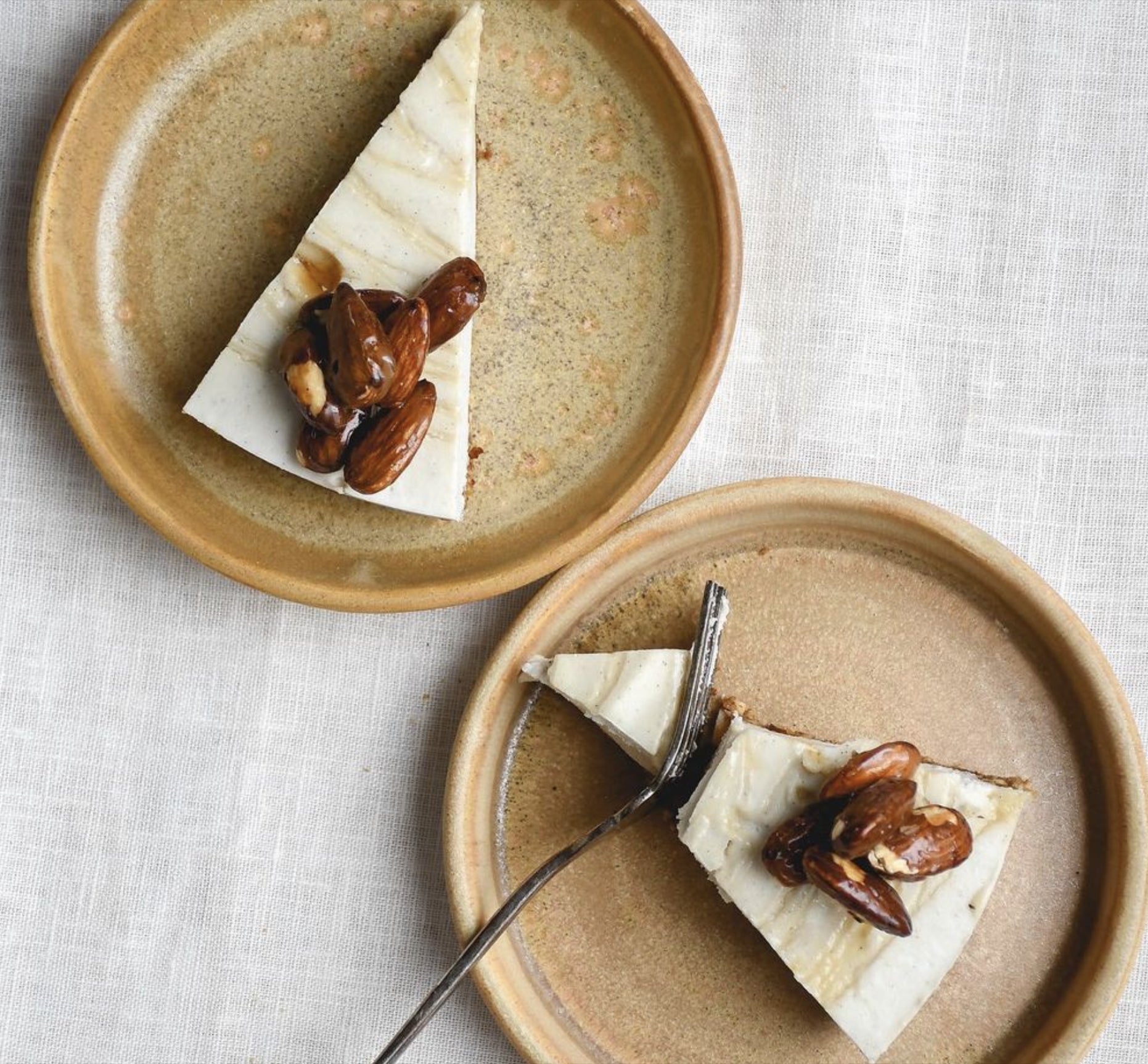 Cashew Tart with Honey-Candied Almonds