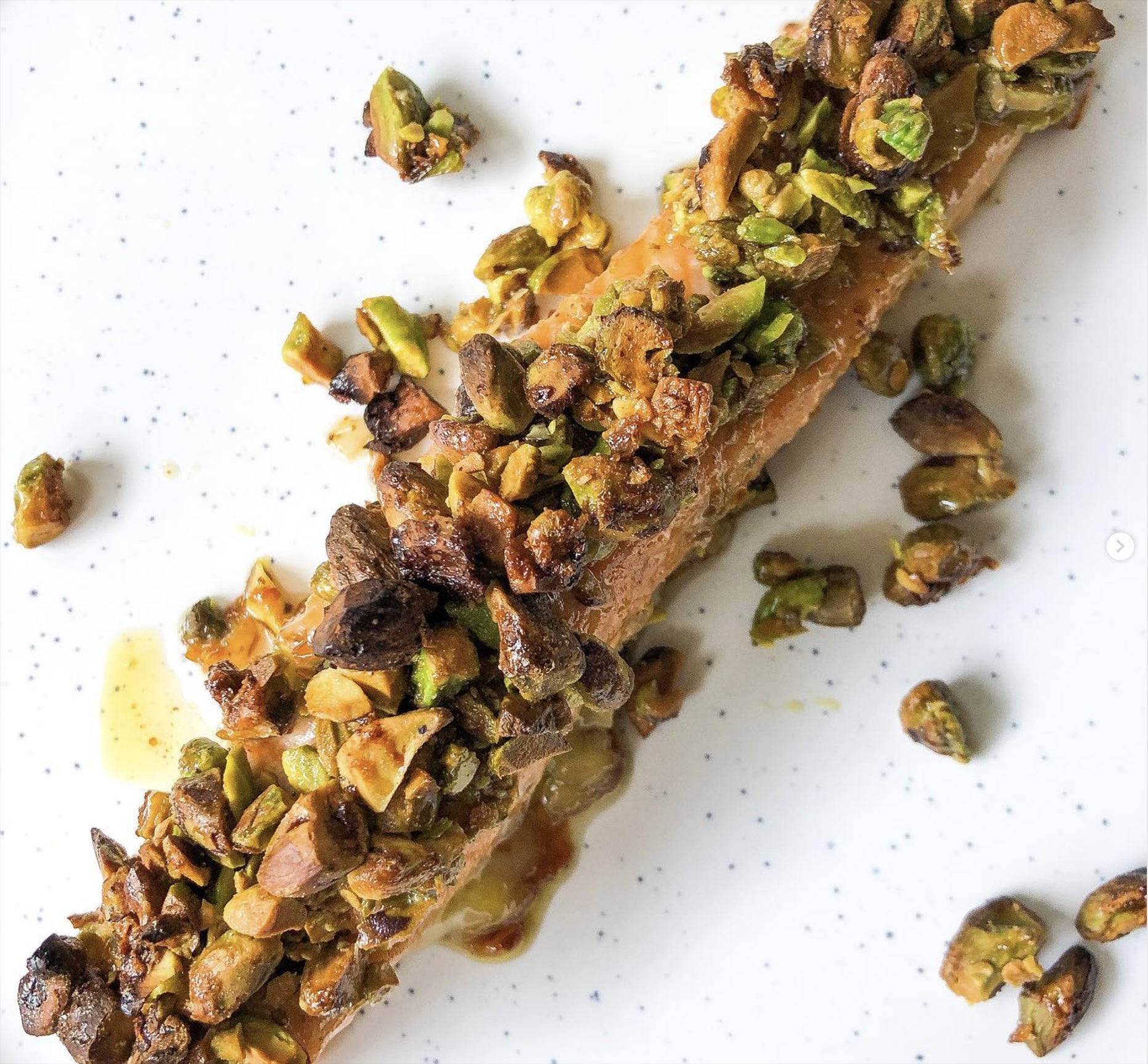 Honey Pistachio Crusted Salmon