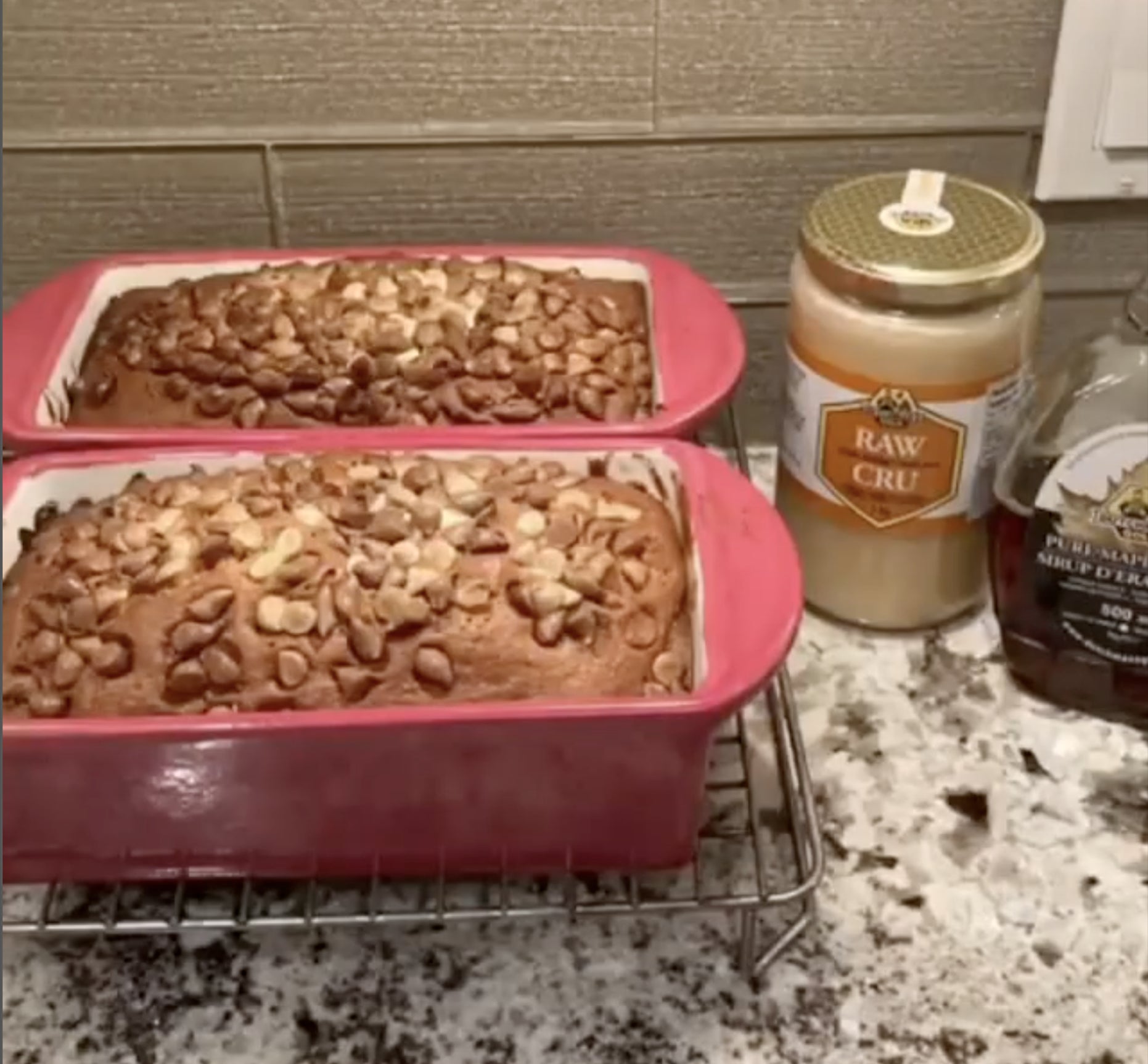 Maple Banana Bread with Raw Honey & Maple Syrup