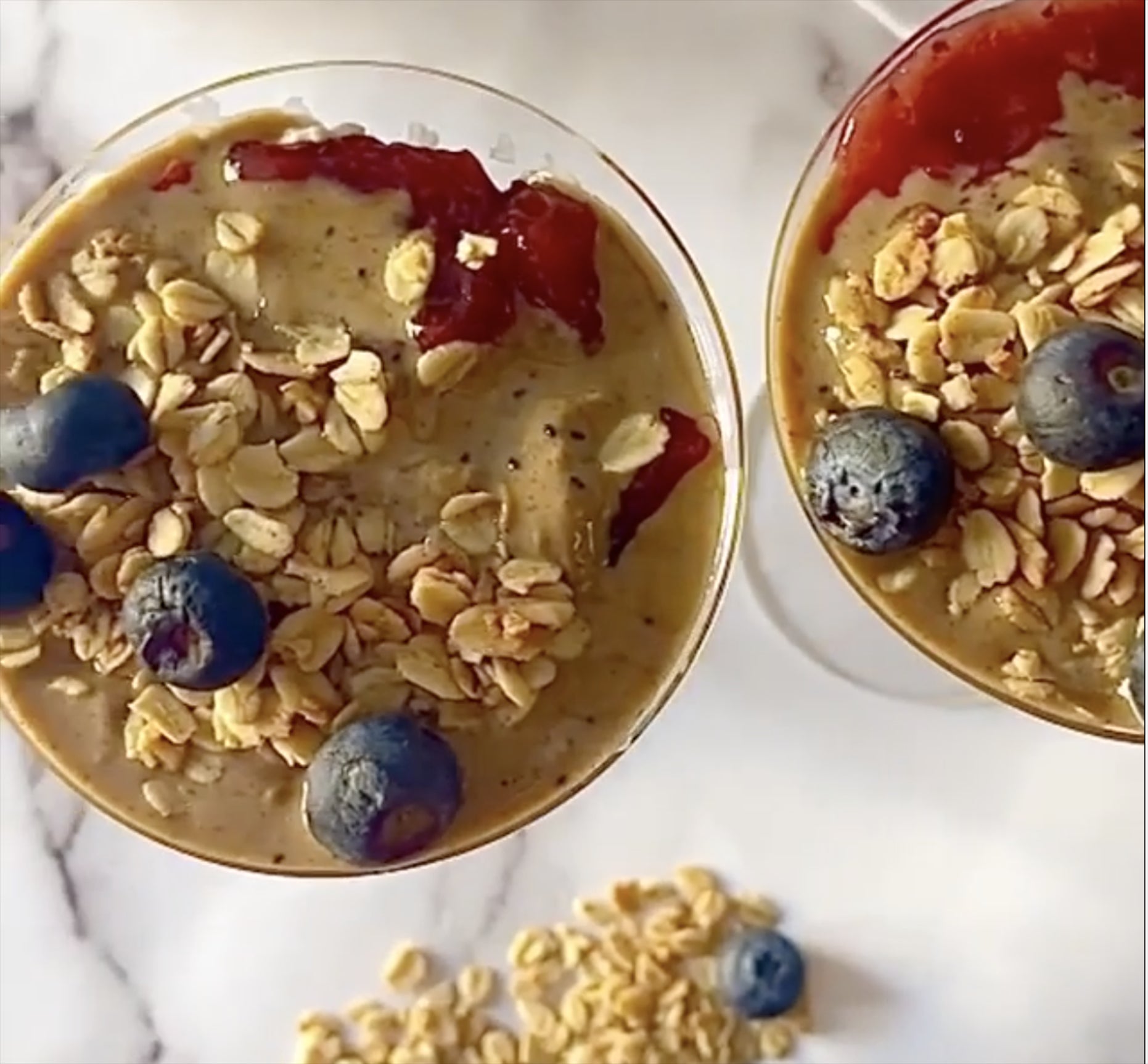 Peanut Butter & Jelly Overnight Oats