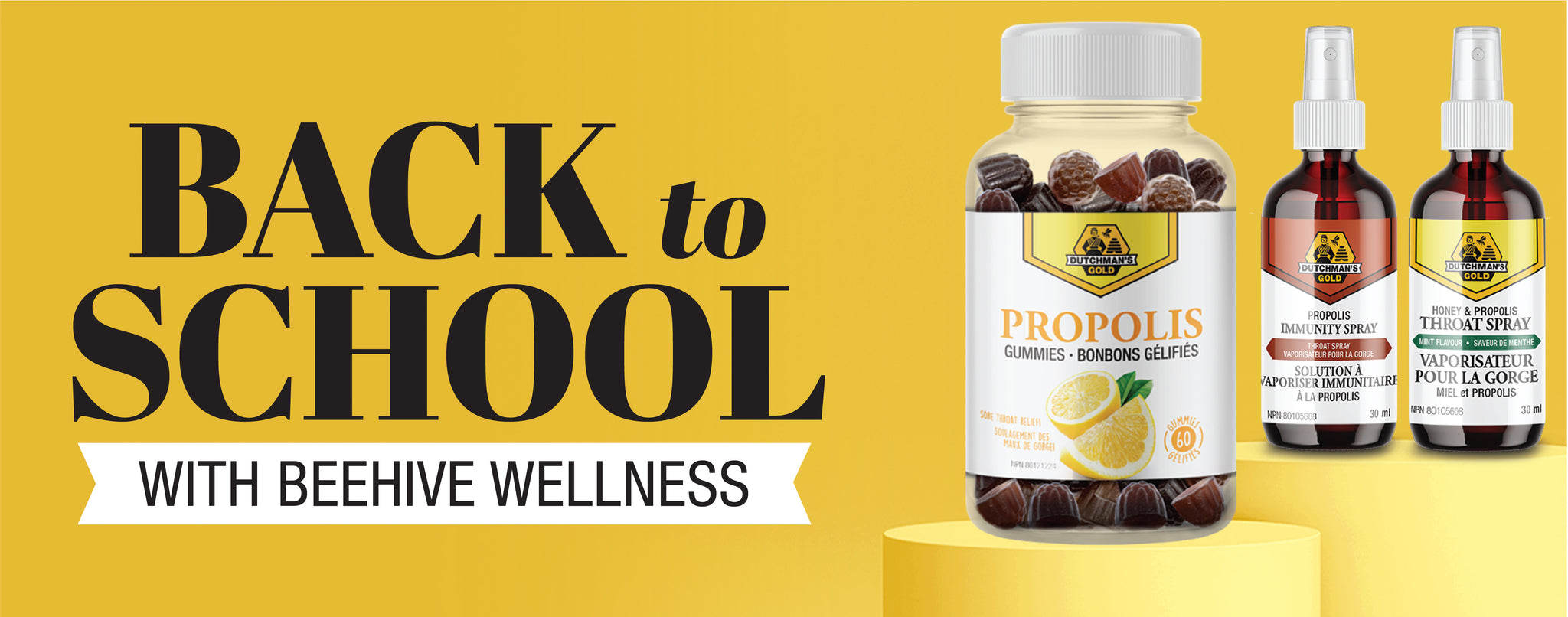 Back to School with Beehive Wellness:  How to Keep Your Family Healthy With Propolis, Raw Honey and Bee Pollen