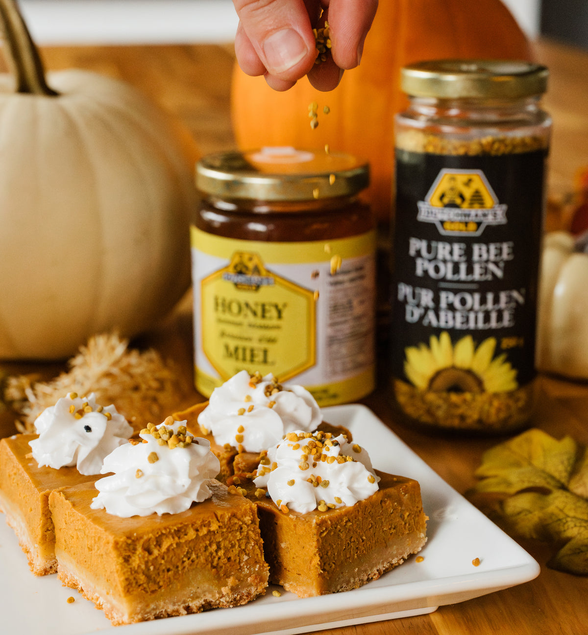 Bee Pollen Pumpkin Squares