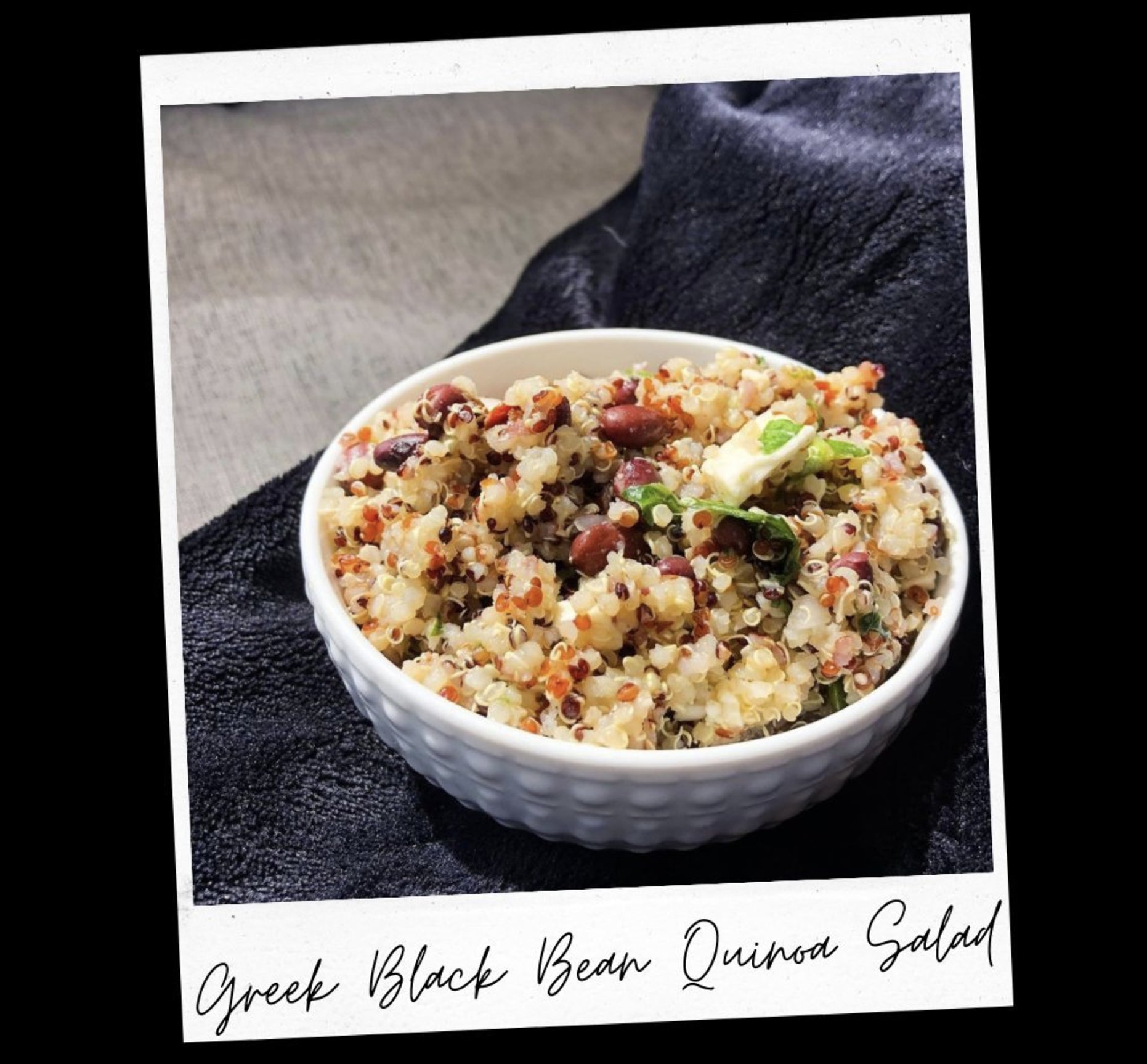 Greek Black Bean Quinoa Salad
