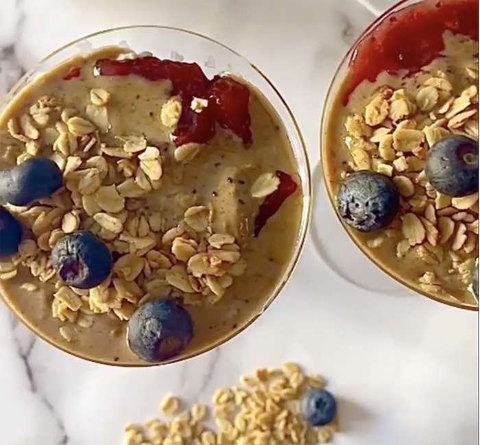 Peanut Butter & Jelly Overnight Oats