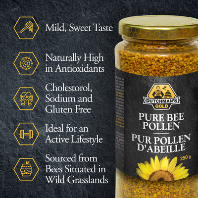 Bee Pollen 250g Glass - STORE - DUTCHMAN'S GOLD
