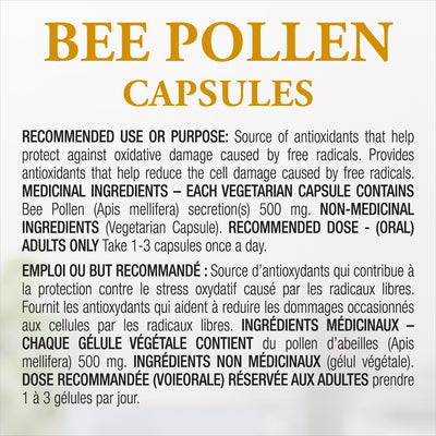 Bee Pollen 500mg 90 caps