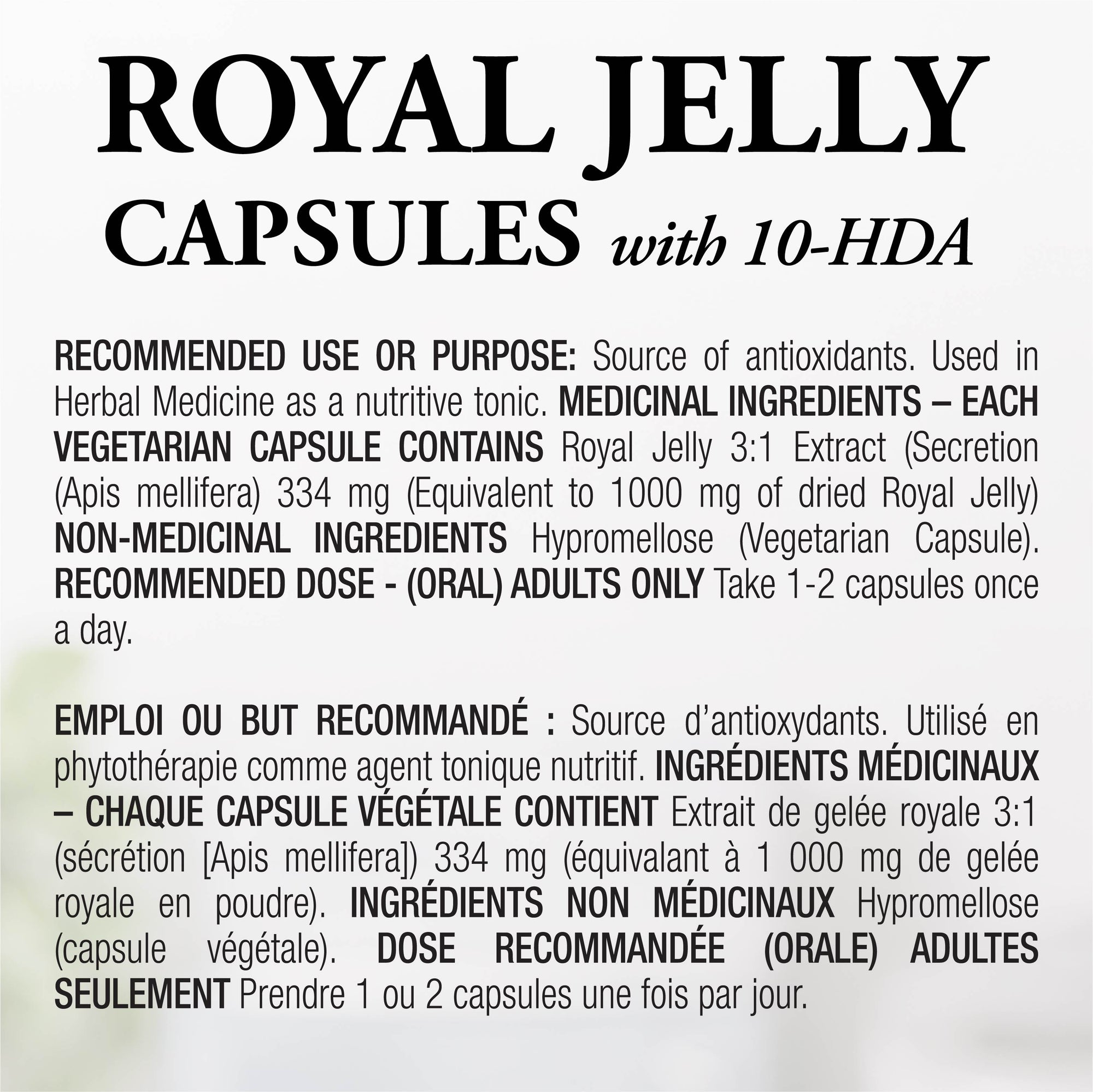 Royal Jelly Capsules 1000 mg
