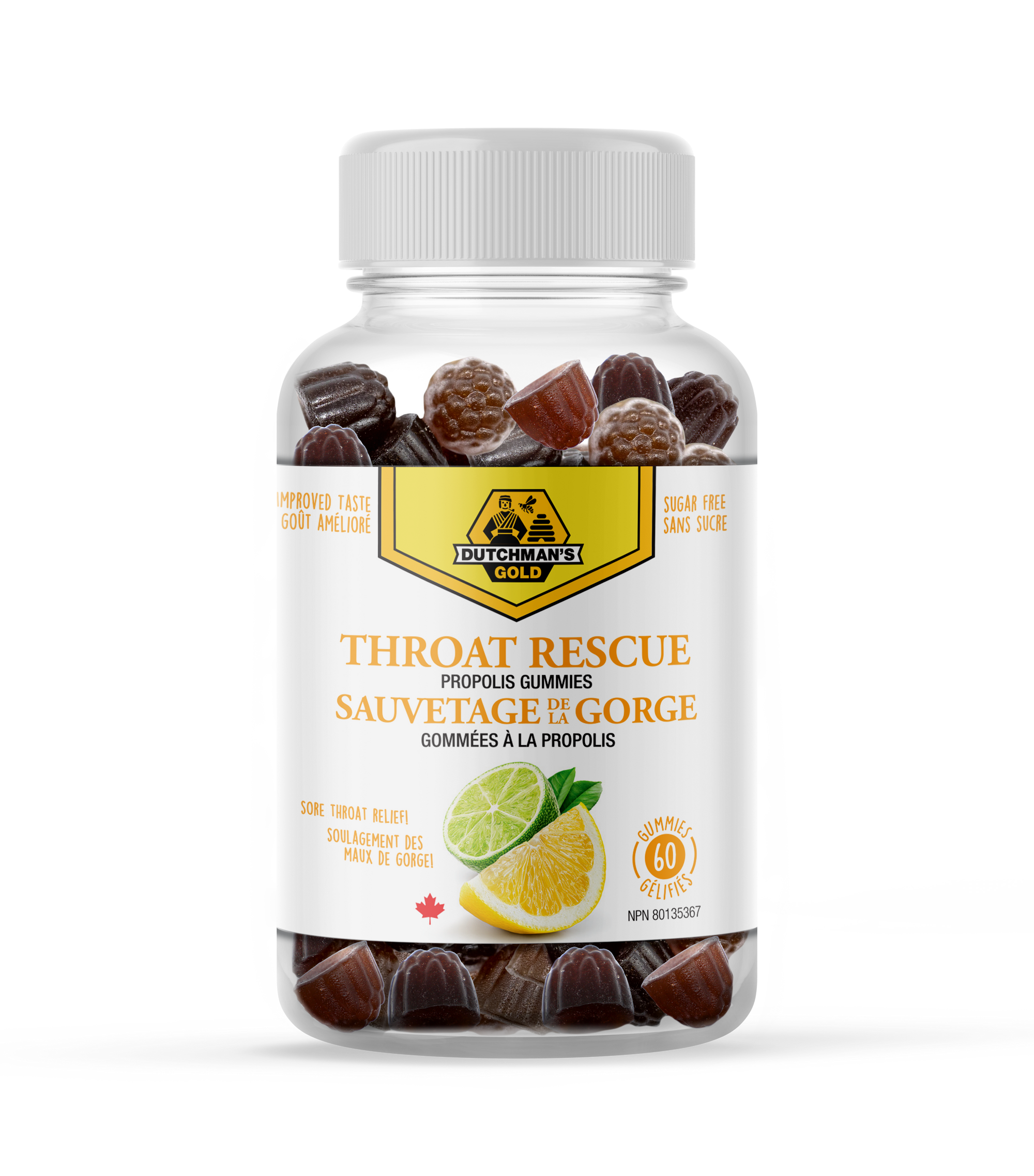 THROAT RESCUE Propolis Gummy: 60 count