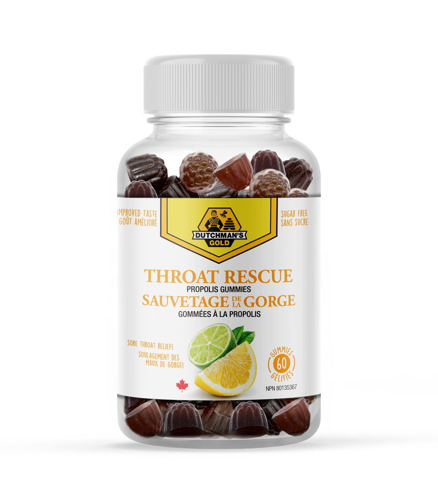 THROAT RESCUE Propolis Gummy: 60 count
