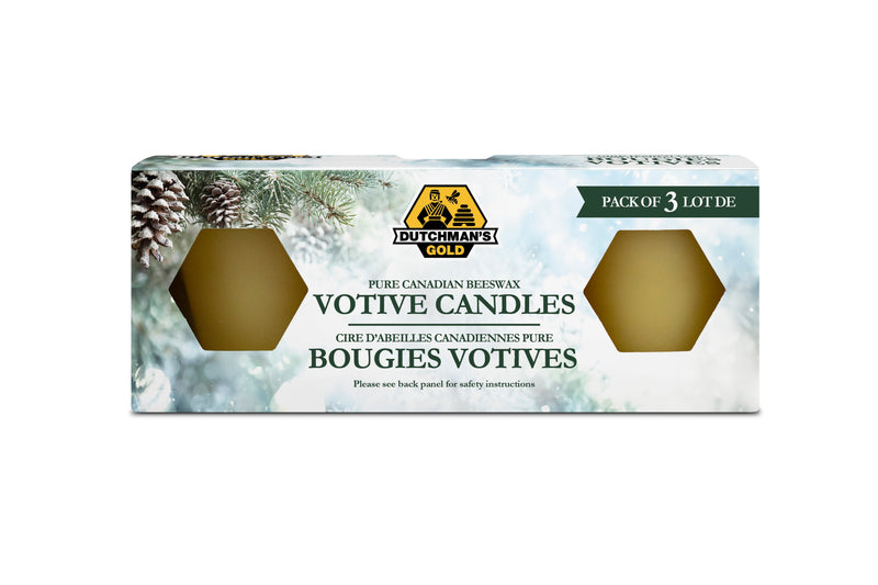 Beeswax Votives - Handcrafted Candle - Dutchman's Gold